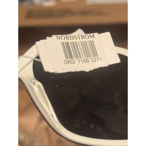 Alaïa 56mm Square Sunglasses white grey